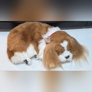 Perfect Petzzz Cavalier Spaniel Realistic Sleeping Breathing Plush Dog